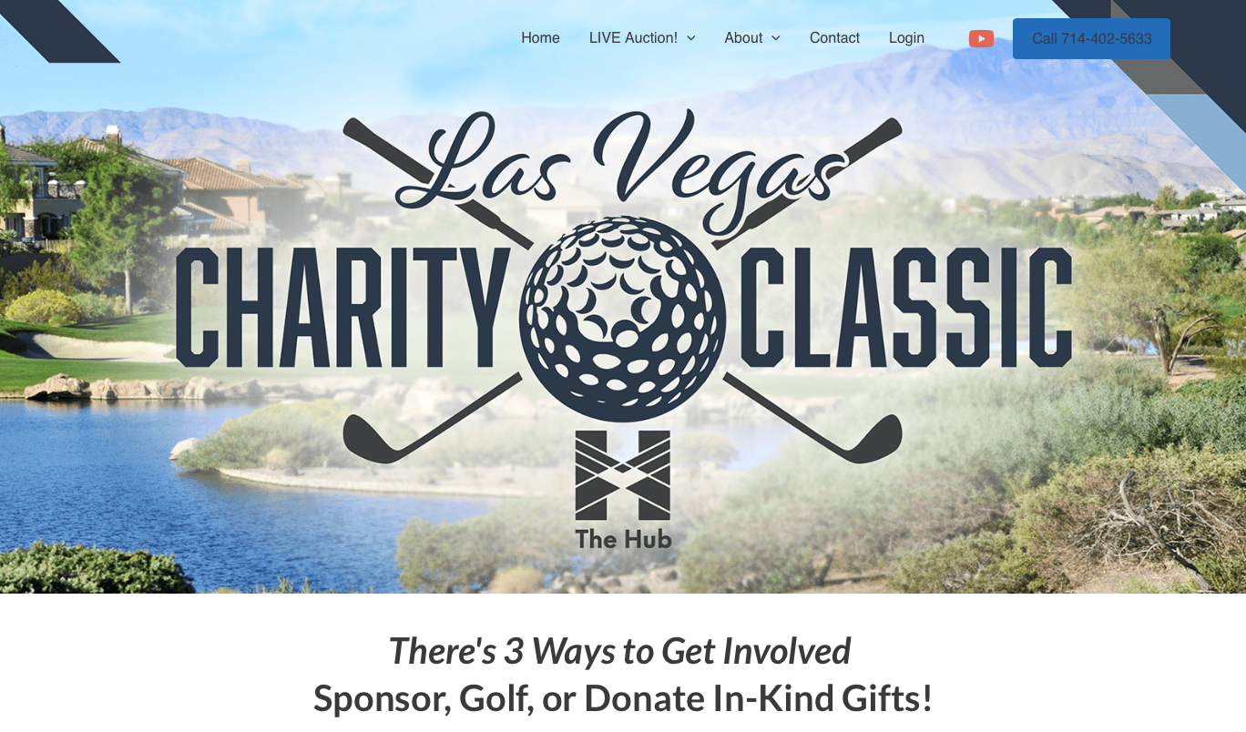 LV Charity Classic website